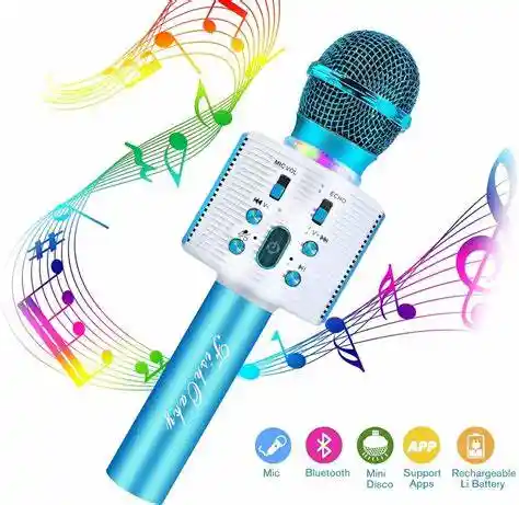 Micrófono Karaoke Bluetooth Parlantes Integrados Recargable