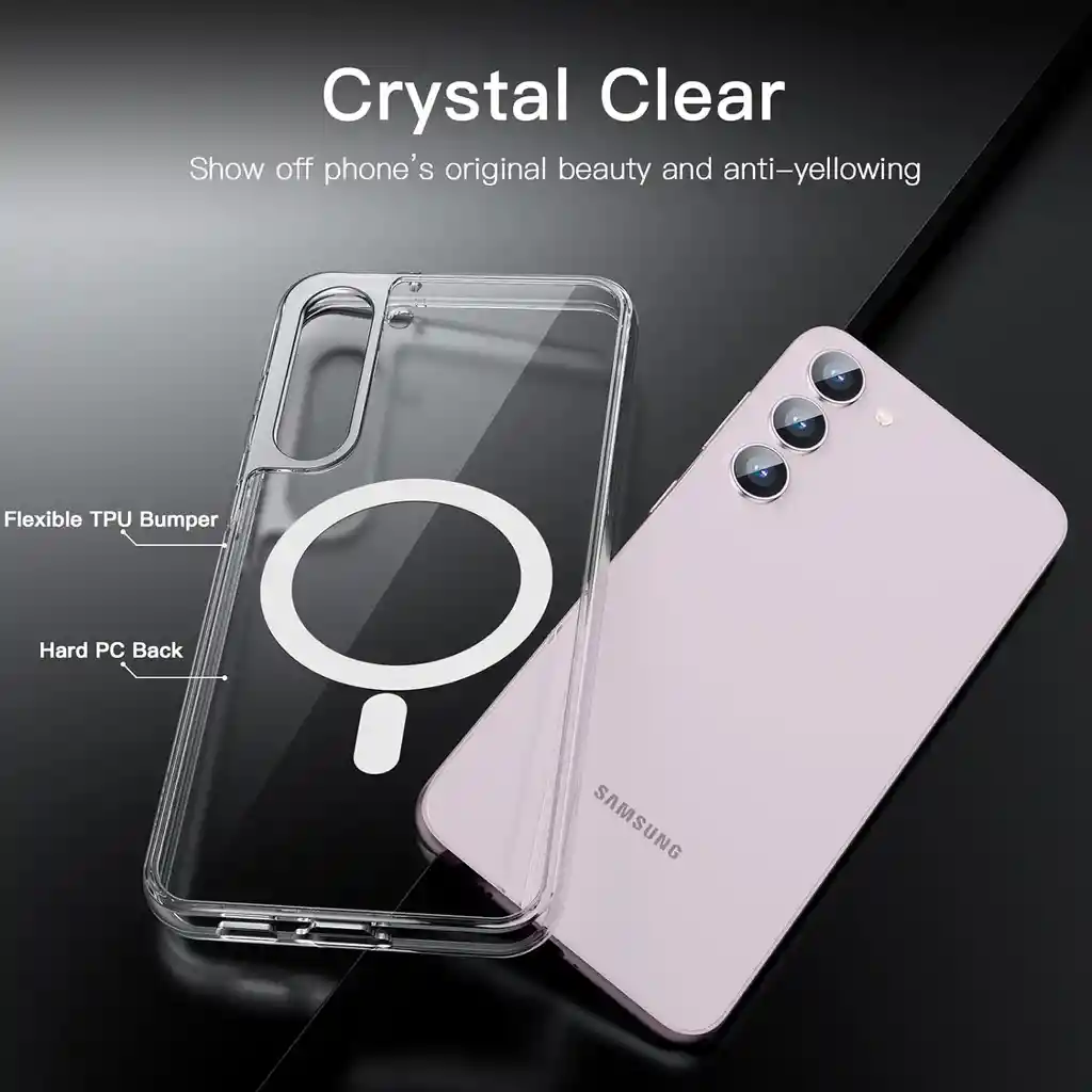 Estuche Rígido Transparente Para Samsung S23 Plus Compatible Con Magsafe