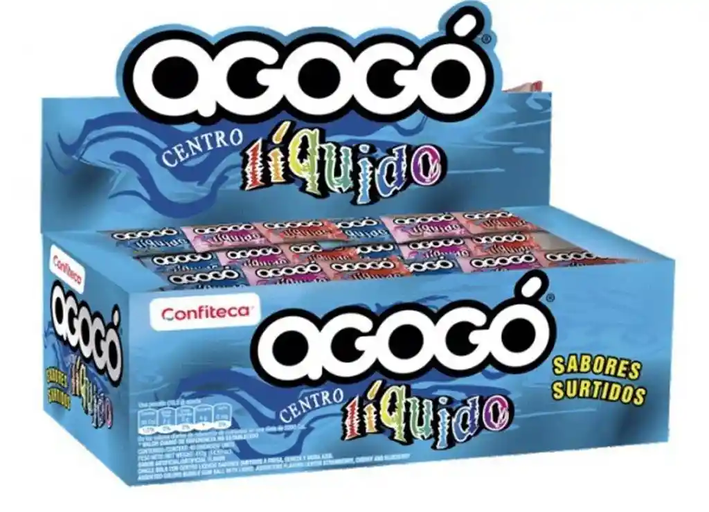 Chicle Agogo Centro Liquido Liquido X40unidades