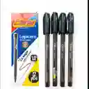 Lapicero Tinta Negra X 12