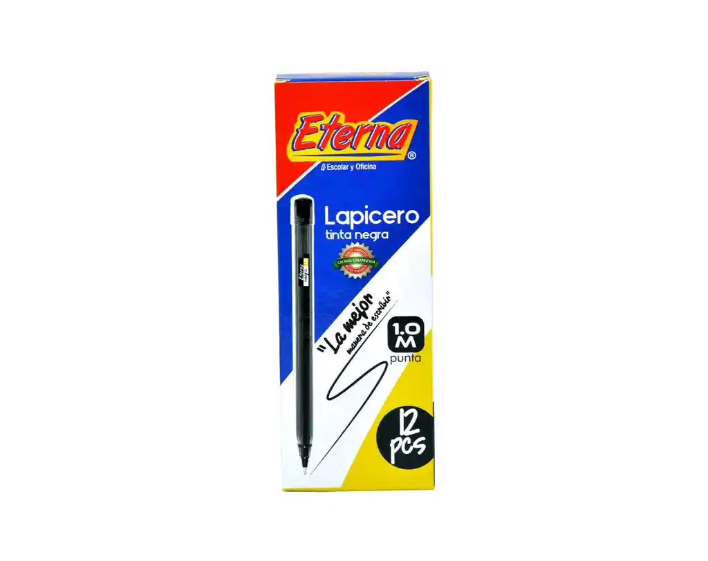 Lapicero Tinta Negra X 12