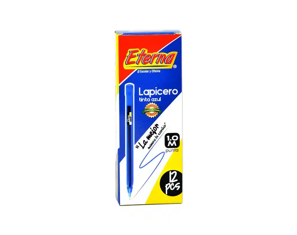 Lapicero Tinta Azul X 12