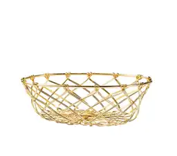 Canasta Malla Dorada 7.6x24.8x17.1