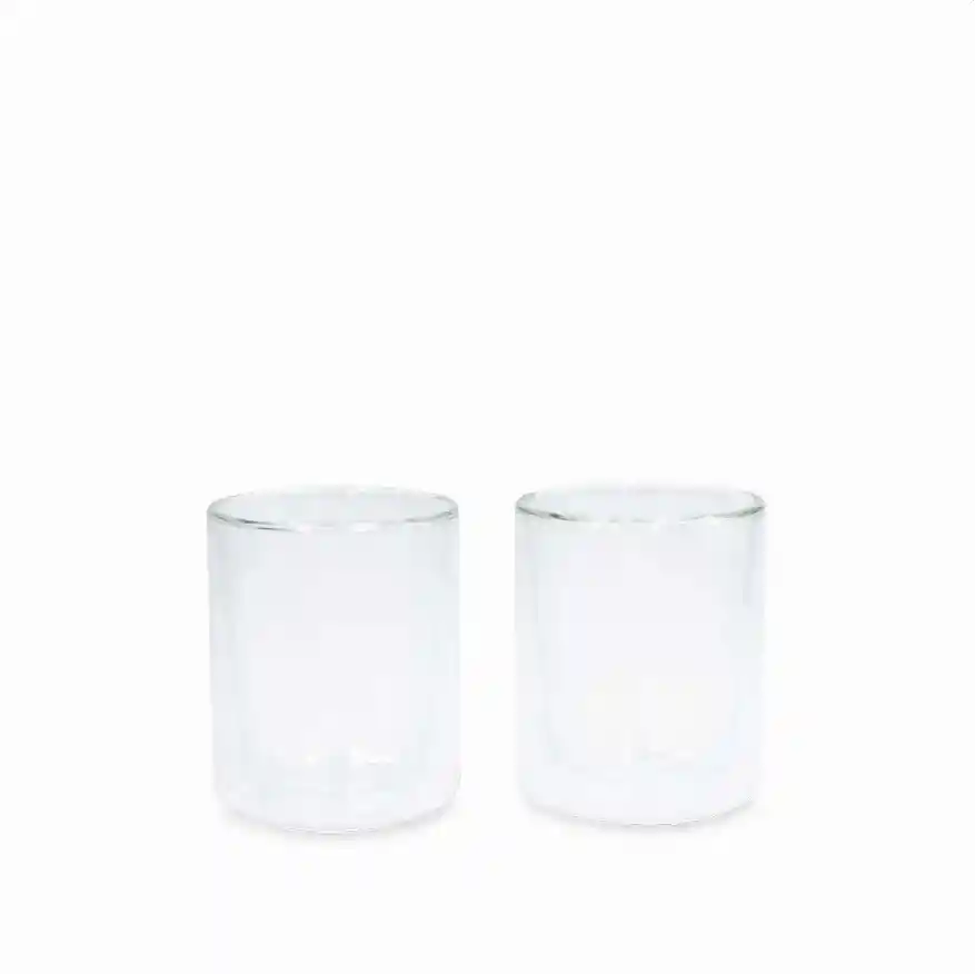 Vaso Doble Pared Recto 270ml Setx2