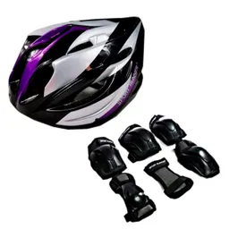 Casco + Kit Protección Semiprofesional Patines Origin Adulto Mujer Talla L