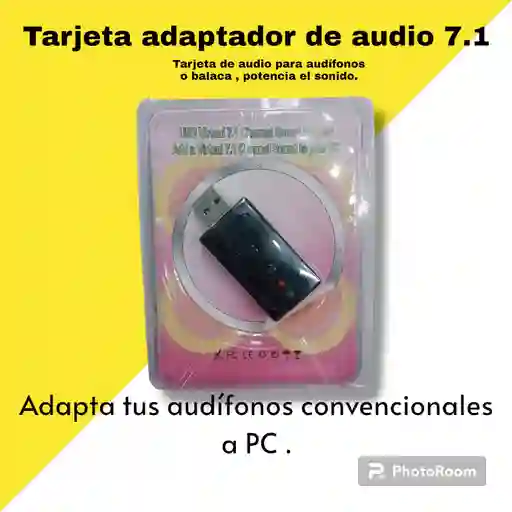 Tarjeta Adaptador Usb De Audio 7.1