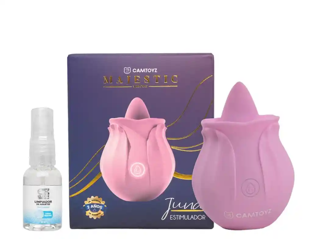 Vibrador Lengua Estimulación De Clítoris Recargable Juna + Jabón Limpiador De Juguetes