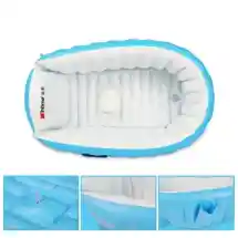 Piscina Bañera Tina Inflable Para Bebes 88x58x28 Cm Azul