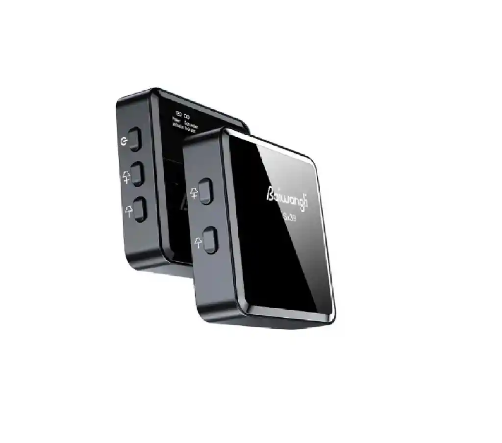 Baiwangli Sx39 Mic Para Iphone Reducción De Ruido Micrófono Inalámbrico, 2 Transmisor + 1 Receptor