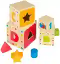 Juego Didáctico Torre De Cubos Apilables De Madera Niños