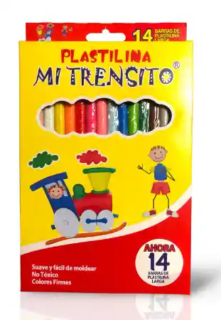 Plastilina Larga Delgada Mi Trensito Colores Surtidos X14unds