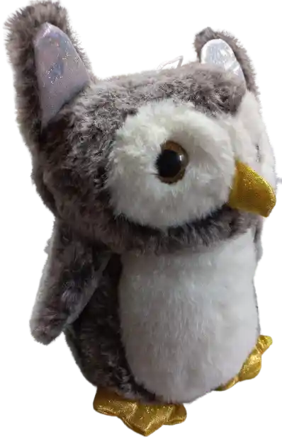 Buho Gris De Peluche - 24cm