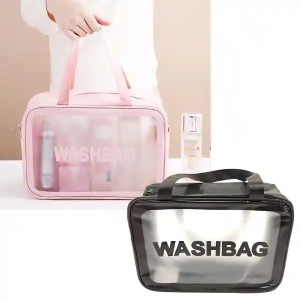 Bolsa De Cosméticos Transparente De Gran Capacidad Almacenamiento