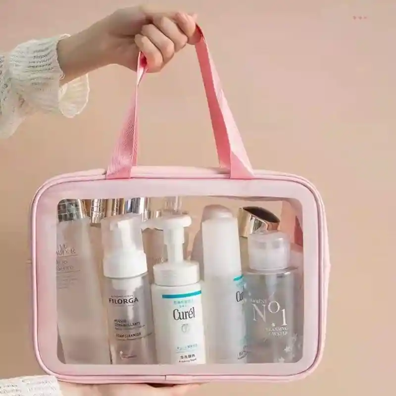 Bolsa De Cosméticos Transparente De Gran Capacidad Almacenamiento