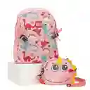 Combo Mochila Bolso Escolar Impermeable + Lonchera Desmontable								