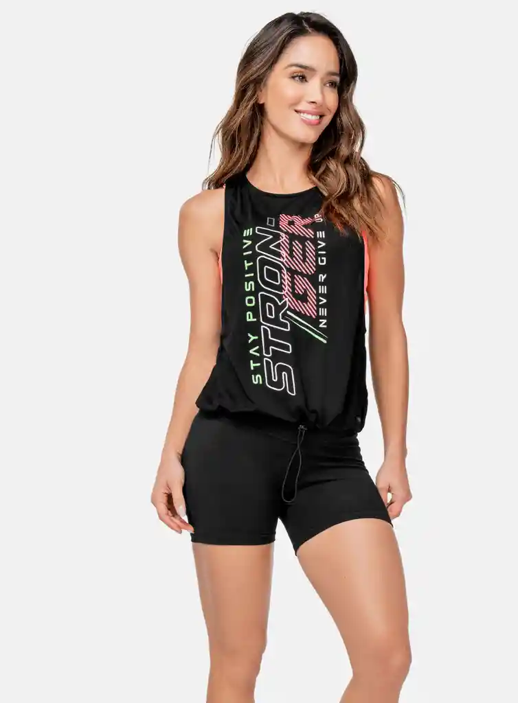 Blusa Deportiva Mujer Con Cordón Trenzado En Tela Viscosa Talla Única