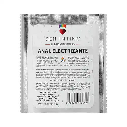 Lub Intimo Anal Electtrizante X 7 Ml Sen