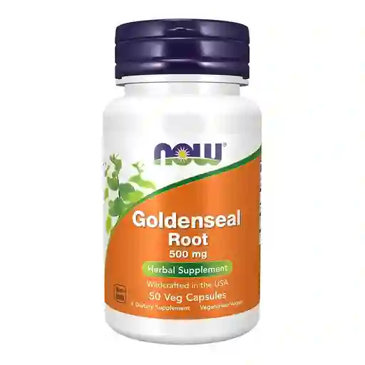Now Foods Goldenseal Root Suplemento Herbal 50 Mg Cápsulas Vegetales