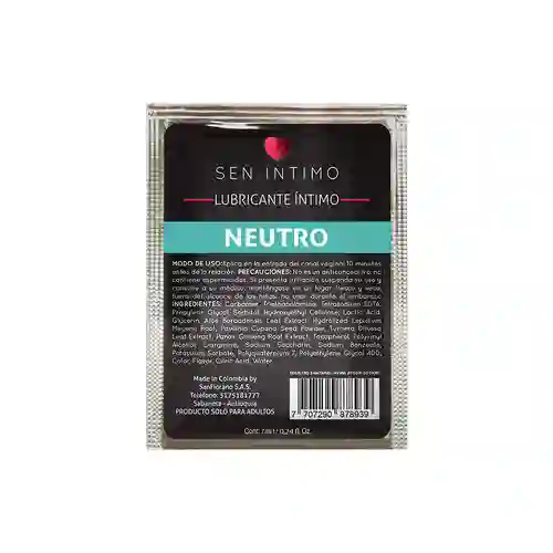 Lubricante Neutro X 7 Ml Sen Intimo