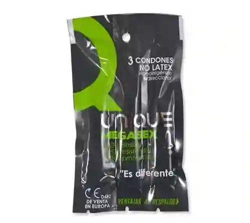 Condones Unique Mega Sex X3