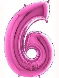 Globo # 6 Metalizado Fucsia 16 Pulgadas