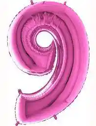 Globo # 9 Metalizado Fucsia 16 Pulgadas