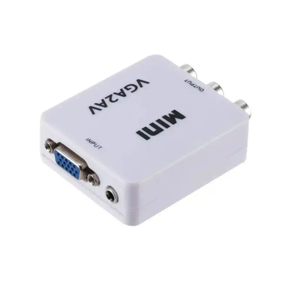 Convertidor Acaptador Caja Vga A Rca Av + Salida De Audio