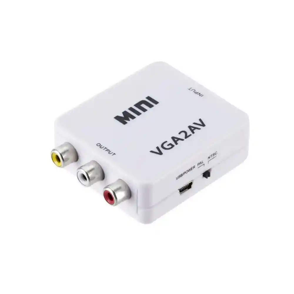 Convertidor Acaptador Caja Vga A Rca Av + Salida De Audio