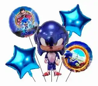 Globo Sonic X 5 Piezas