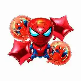 Globo Spiderman X 5 Piezas