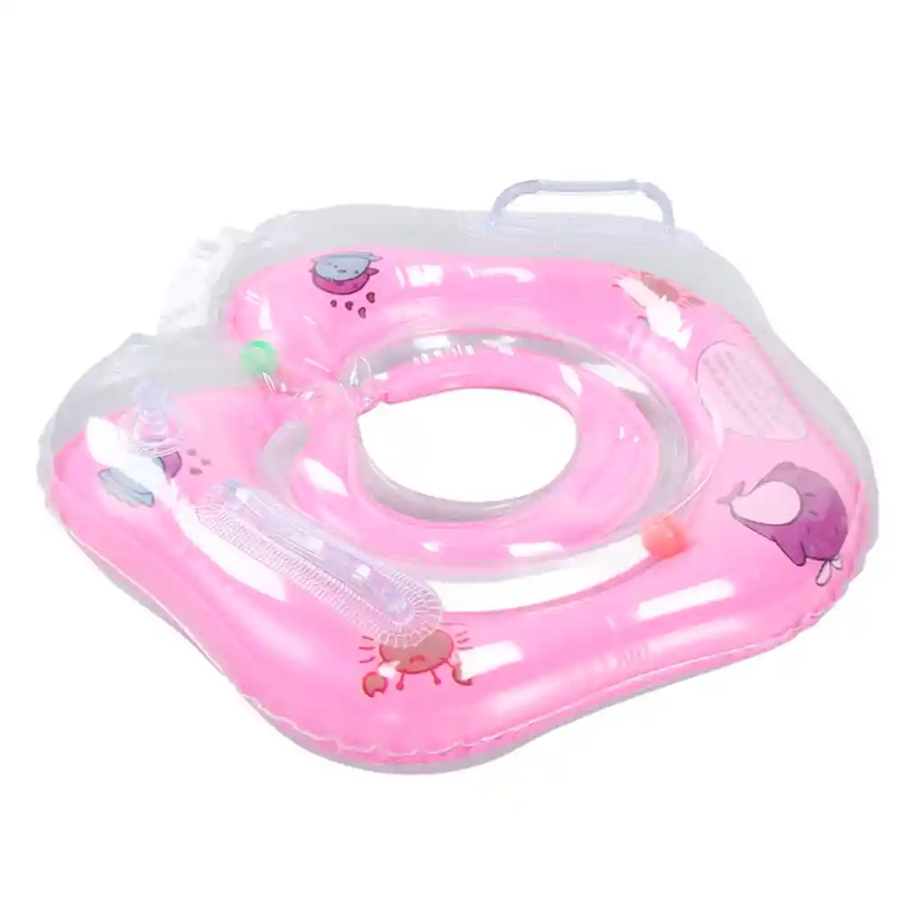 Flotador Cuello Bebes Inflable Piscina 40cm Natación Rosado