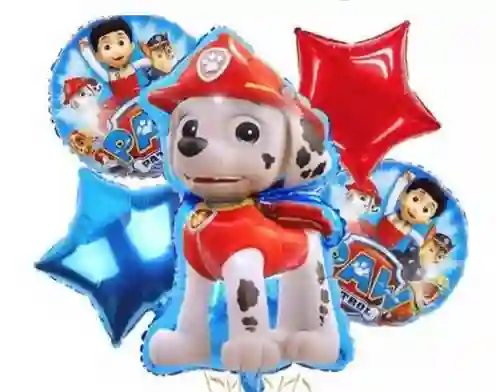 Globo Marshall Paw Patrol X 5 Piezas