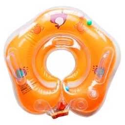 Flotador Cuello Bebes Inflable Piscina 40cm Natación Naranja