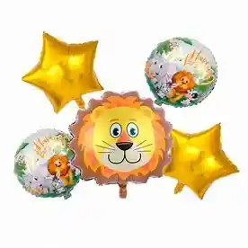 Globo Leon X 5 Piezas