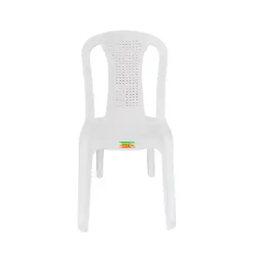 Silla Plástica Bambú Blanca