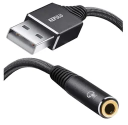 Cable De Usb A Audio Plug 3.5mm Kepulu 2.4 Metros | Aux 2en1