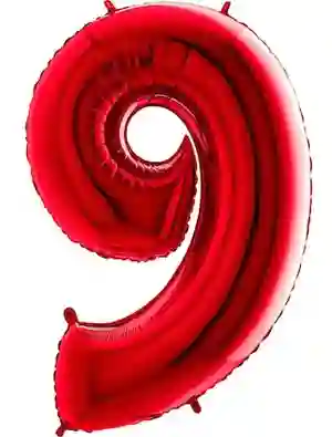 Globo # 9 Metalizado Rojo 32 Pulgadas