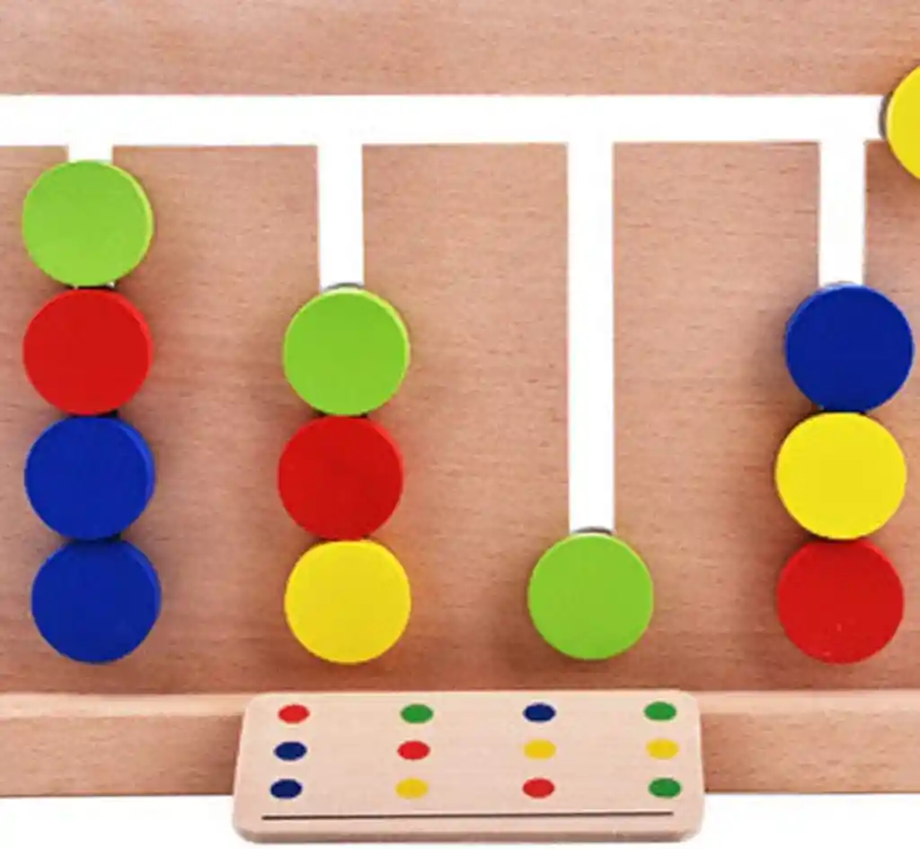 Juego Montessori Patrón De Colores En Madera Lógica Niños