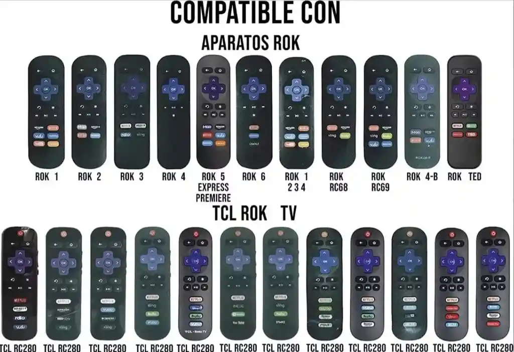 Control Universal Roku Premiere, Roku Express / Roku Tv