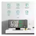 Reloj Despertador Digital Con Proyector De 180° Pantalla Led