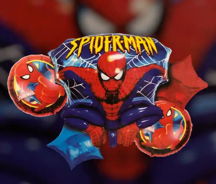 Bouquet Globo Bomba Personaje Infantil Spiderman X5