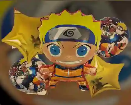 Bouquet Globo Bomba Personaje Infantil Naruto X5