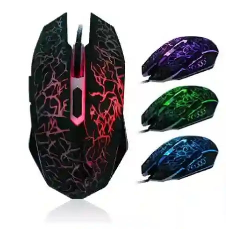 Raton Mouse Usb Gaming Rgb De Cable Seisa Dn-a 401