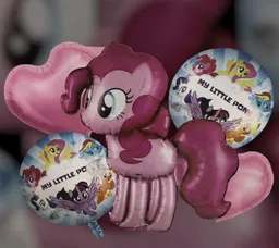 Bouquet Globo Bomba Personaje Infantil My Little Pony Pinkie Pie X5