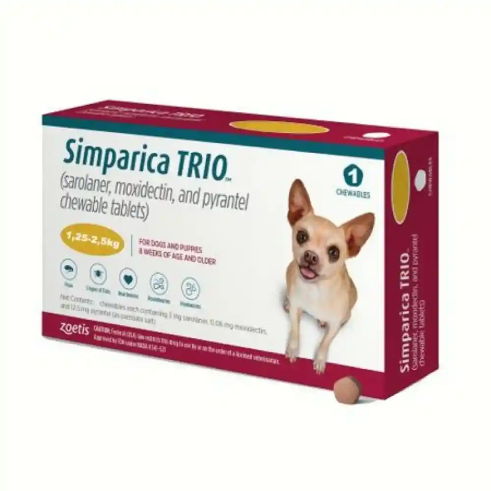 Simparica Trio 1.25 - 2.5 Kg