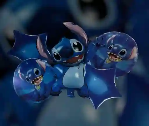 Bouquet Globo Bomba Personaje Infantil Stitch X5