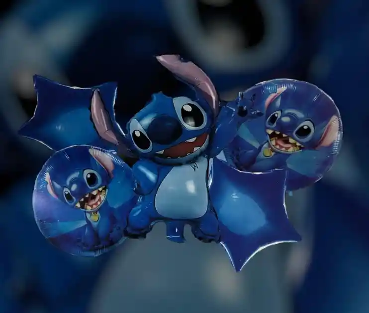 Bouquet Globo Bomba Personaje Infantil Stitch X5