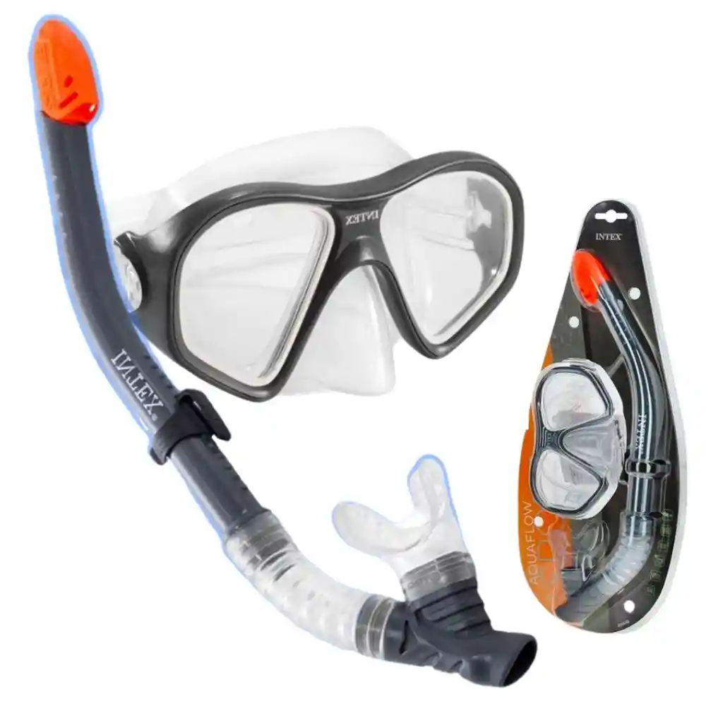 Kit De Buceo Intex Snorkel De Flijo Fácil Aqua Flow