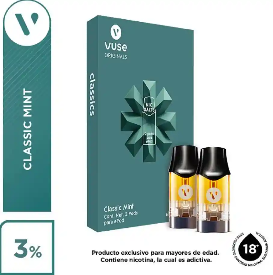 Vuse Cápsulas Epod Classic Mint