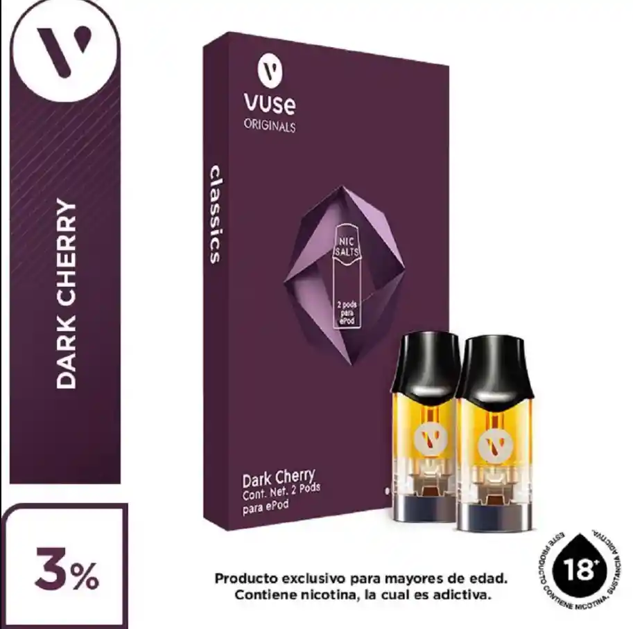 Vuse Cápsulas Epod Dark Cherry